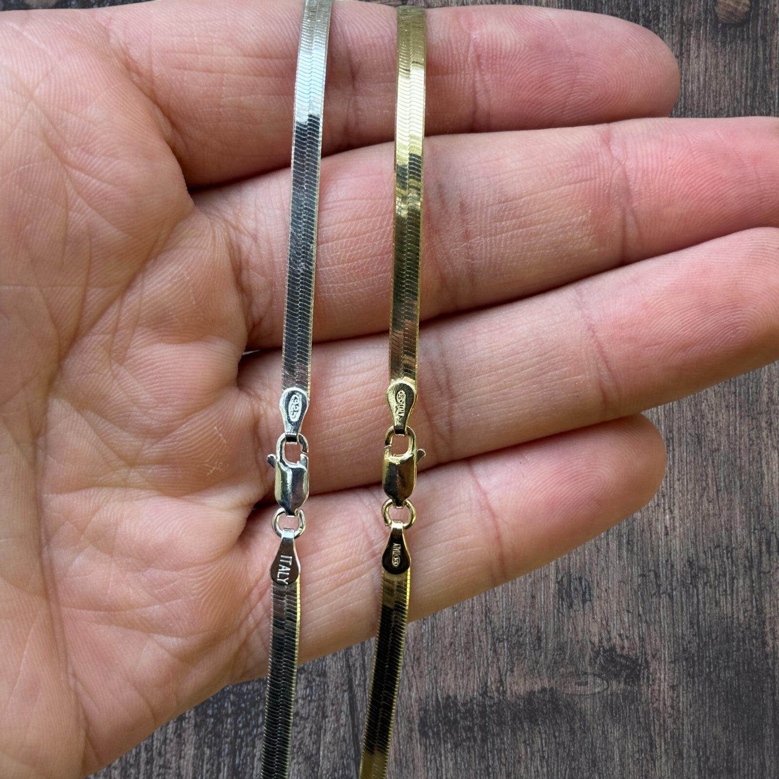 925 Sterling Silver 3.5mm Herringbone Chain Necklace