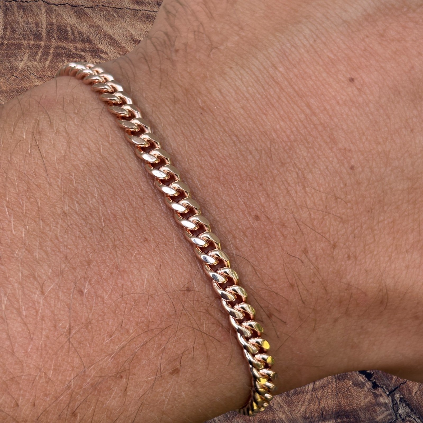 925 Sterling Silver 4mm Miami Cuban W. Box Clasp Bracelet