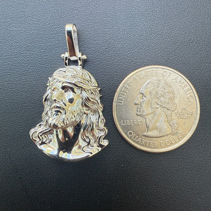 925 Sterling Silver Passion Of The Christ Jesus Piece Pendant - Small