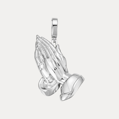 925 Sterling Silver Praying Hands Pendant - Small