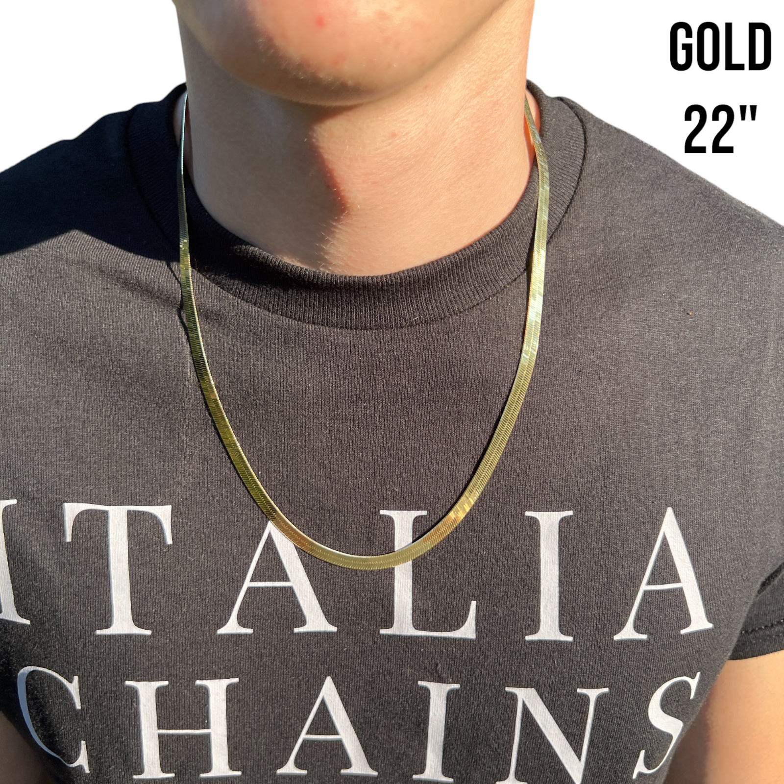 925 Sterling Silver 6mm Herringbone Chain Necklace