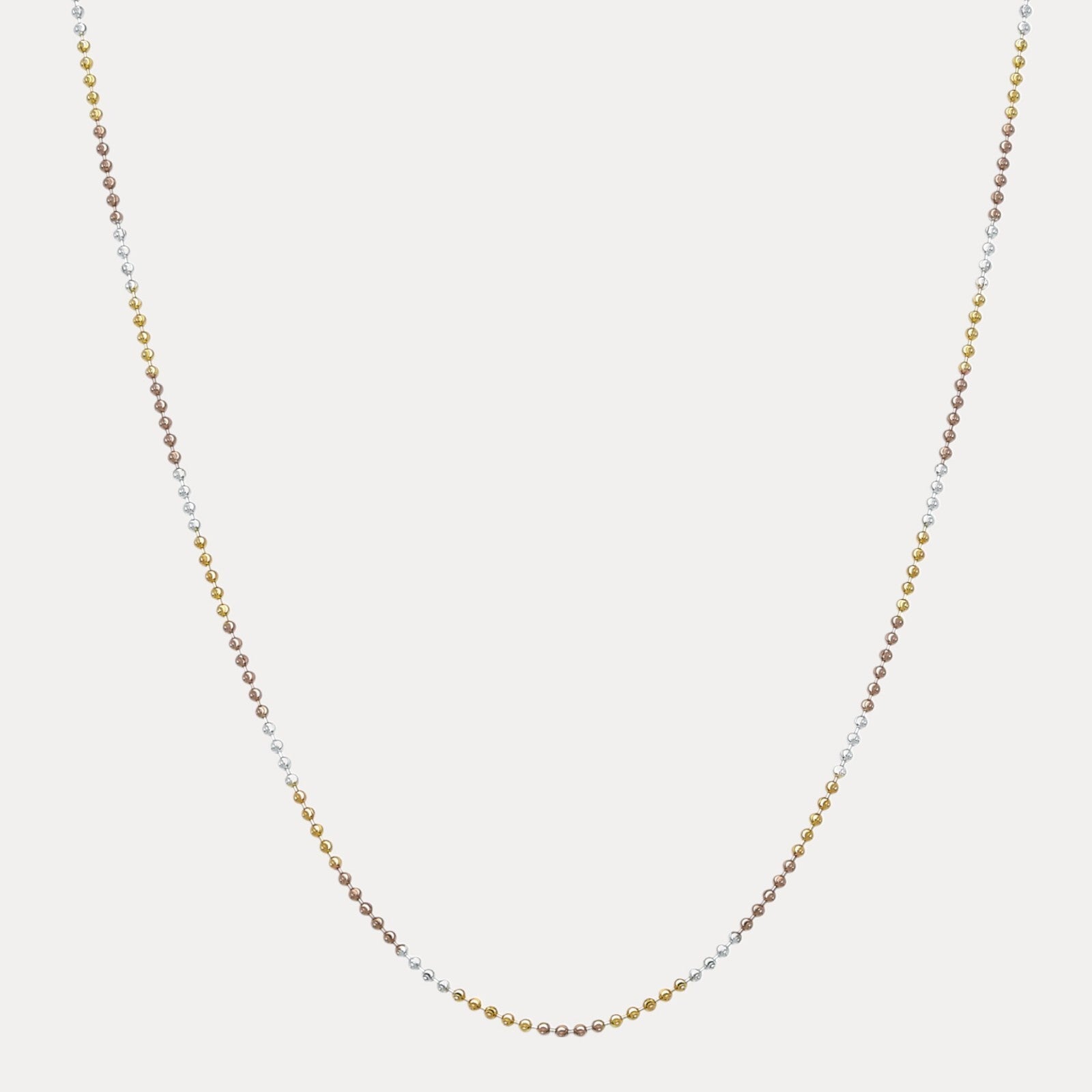 925 Sterling Silver 2.5mm Bead Chain Necklace