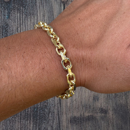 925 Sterling Silver 6mm Anchor Cable Bracelet