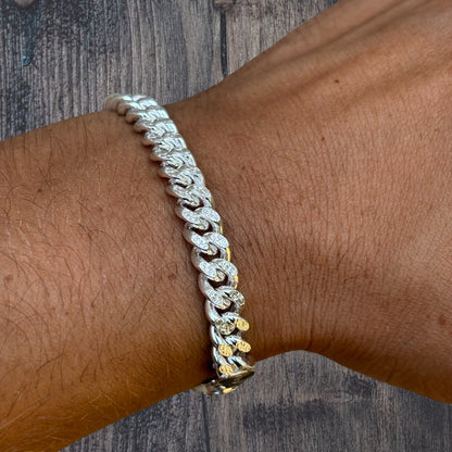 925 Sterling Silver 7mm Diamond Cut Miami Cuban Bracelet