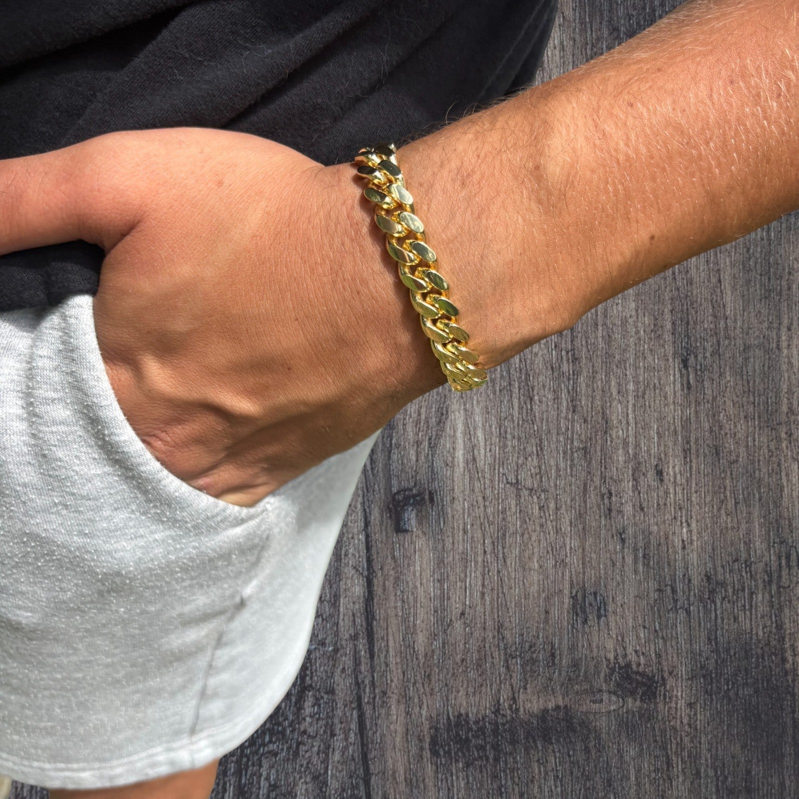 925 Sterling Silver 10mm Miami Cuban W. Box Clasp Bracelet