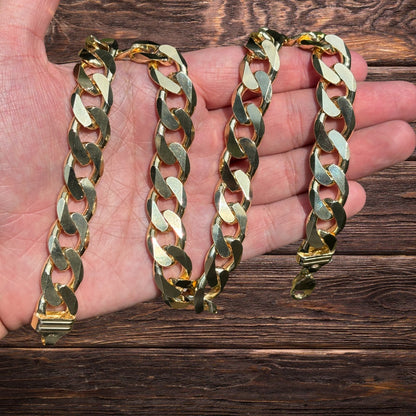 925 Sterling Silver 15mm Curb Chain Necklace