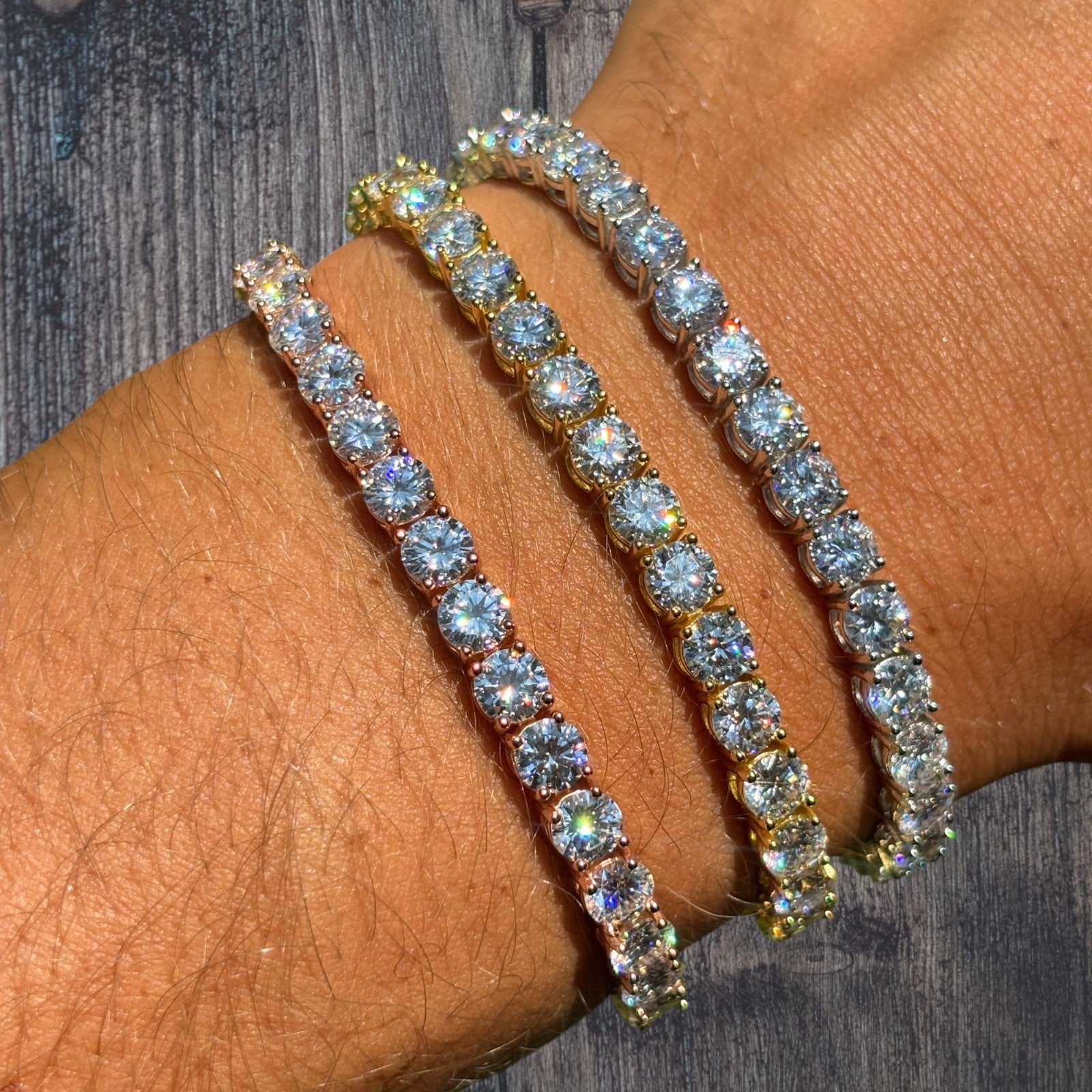 925 Sterling Silver 5mm Tennis Bracelet - CZ Or Moissanite