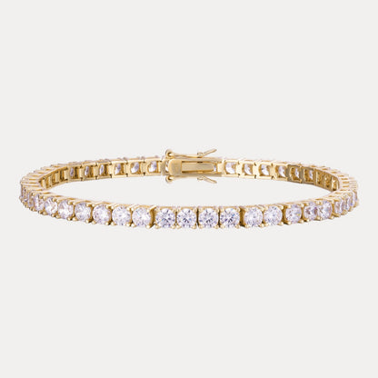 925 Sterling Silver 4mm Tennis Bracelet - CZ Or Moissanite