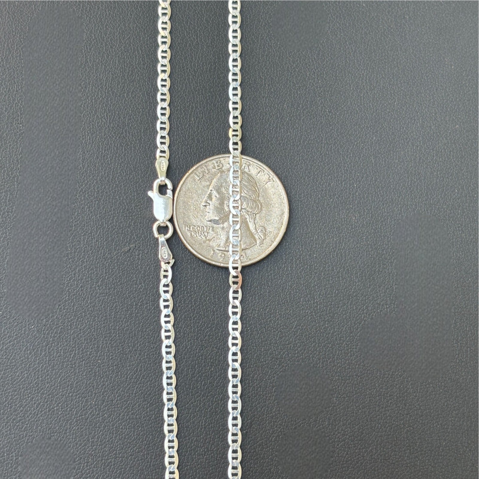 925 Sterling Silver 2.5mm Mariner Chain Necklace