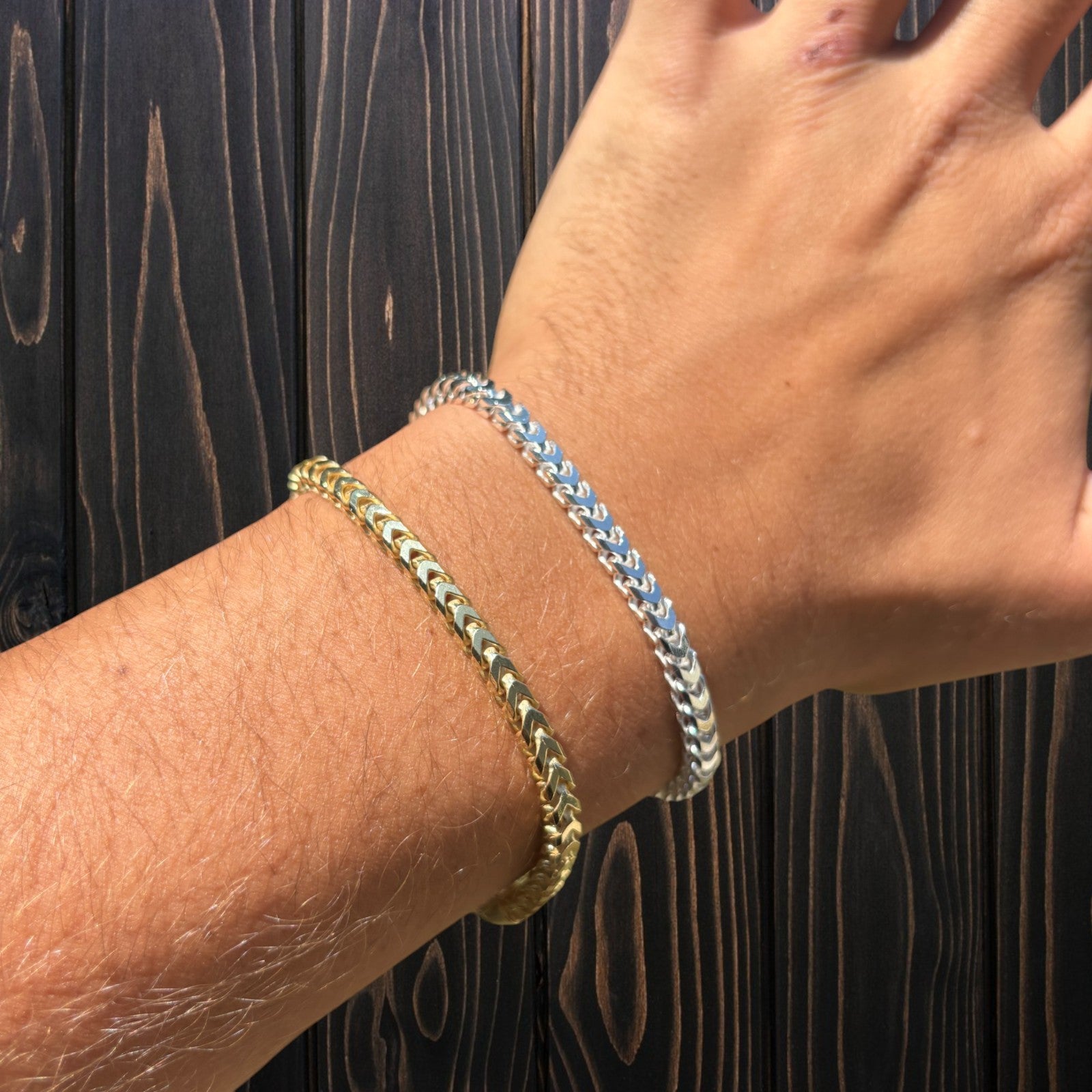 925 Sterling Silver 4mm Franco Bracelet