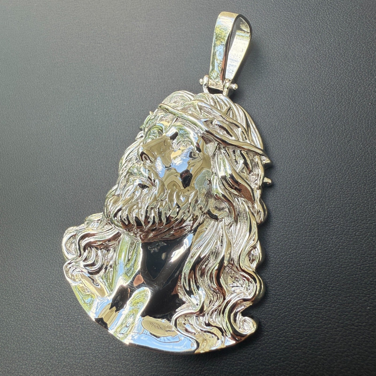 925 Sterling Silver Passion Of The Christ Jesus Piece Pendant - Large