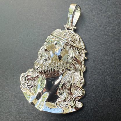 925 Sterling Silver Passion Of The Christ Jesus Piece Pendant - Large