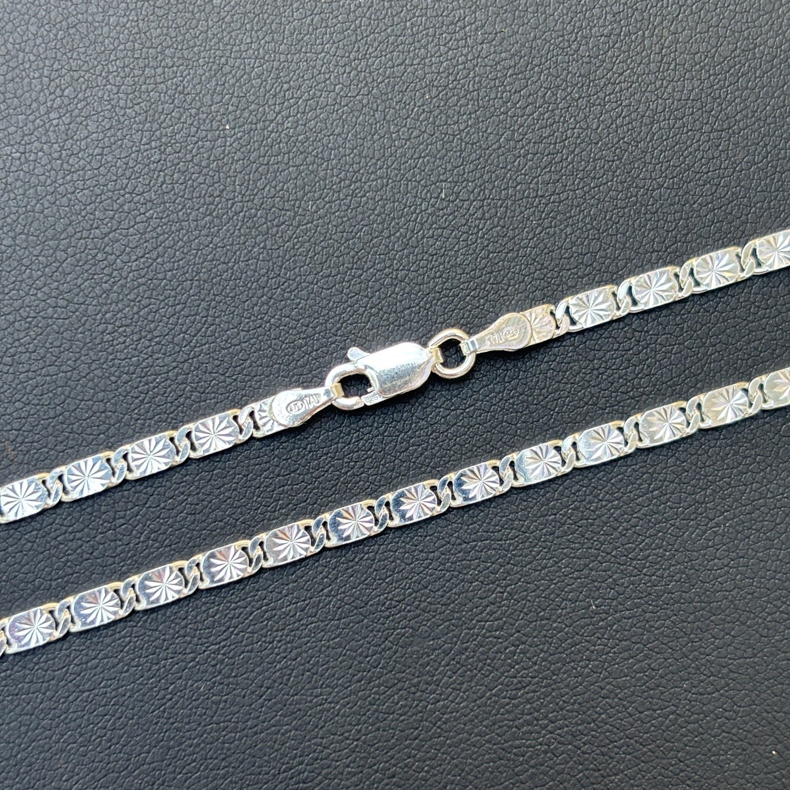 925 Sterling Silver 3mm Valentino Chain Necklace