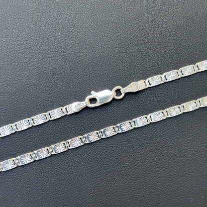 925 Sterling Silver 3mm Valentino Chain Necklace