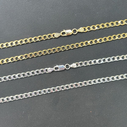 925 Sterling Silver 5mm Curb Chain Necklace