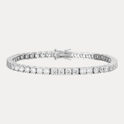 925 Sterling Silver 4mm Tennis Bracelet - CZ Or Moissanite