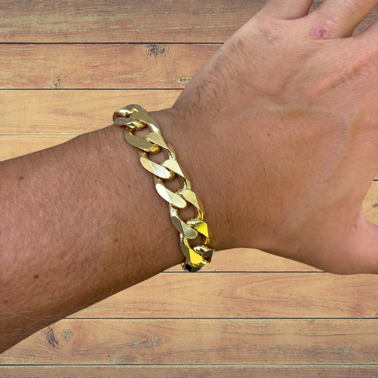 925 Sterling Silver 13.5mm Curb Bracelet