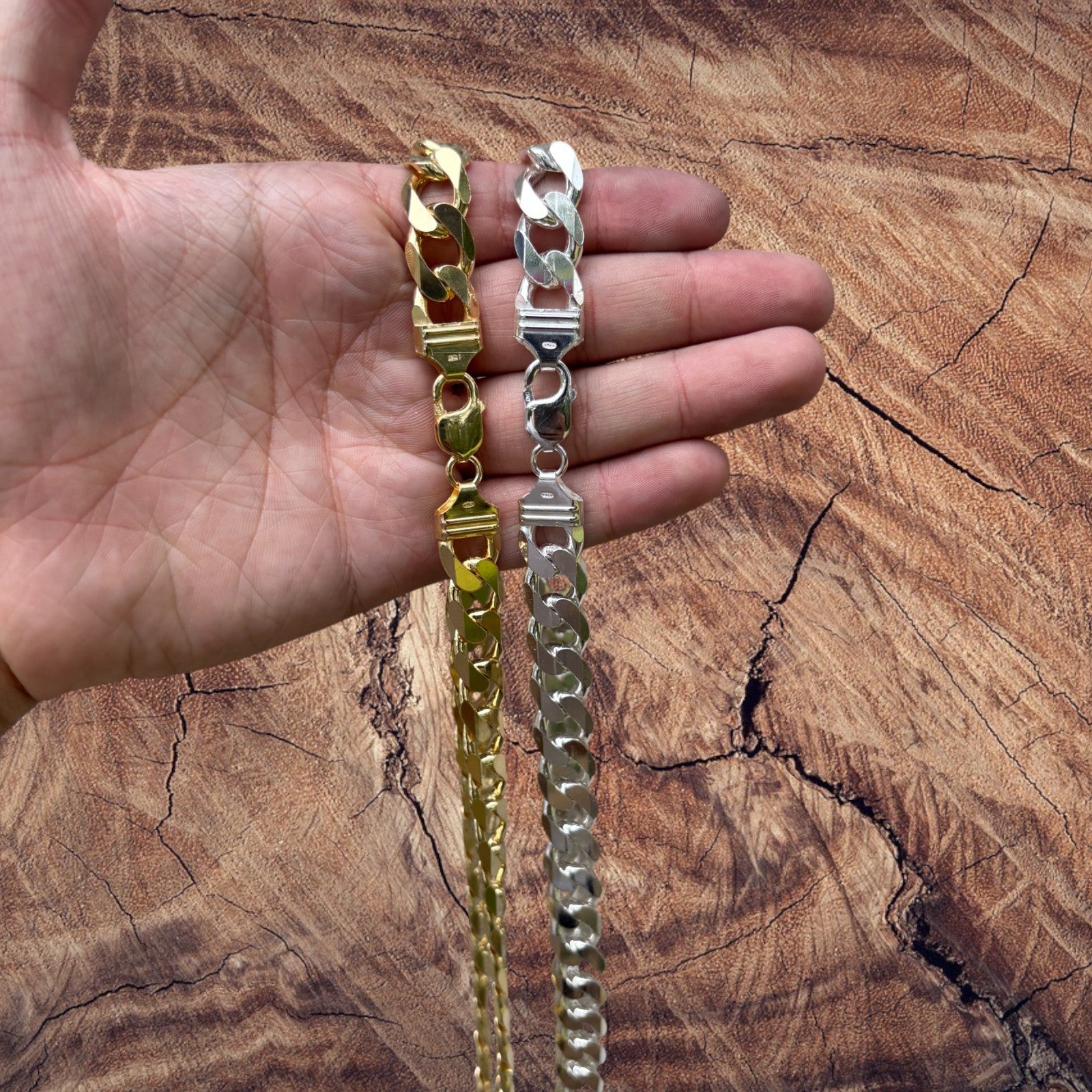 925 Sterling Silver 13.5mm Curb Chain Necklace