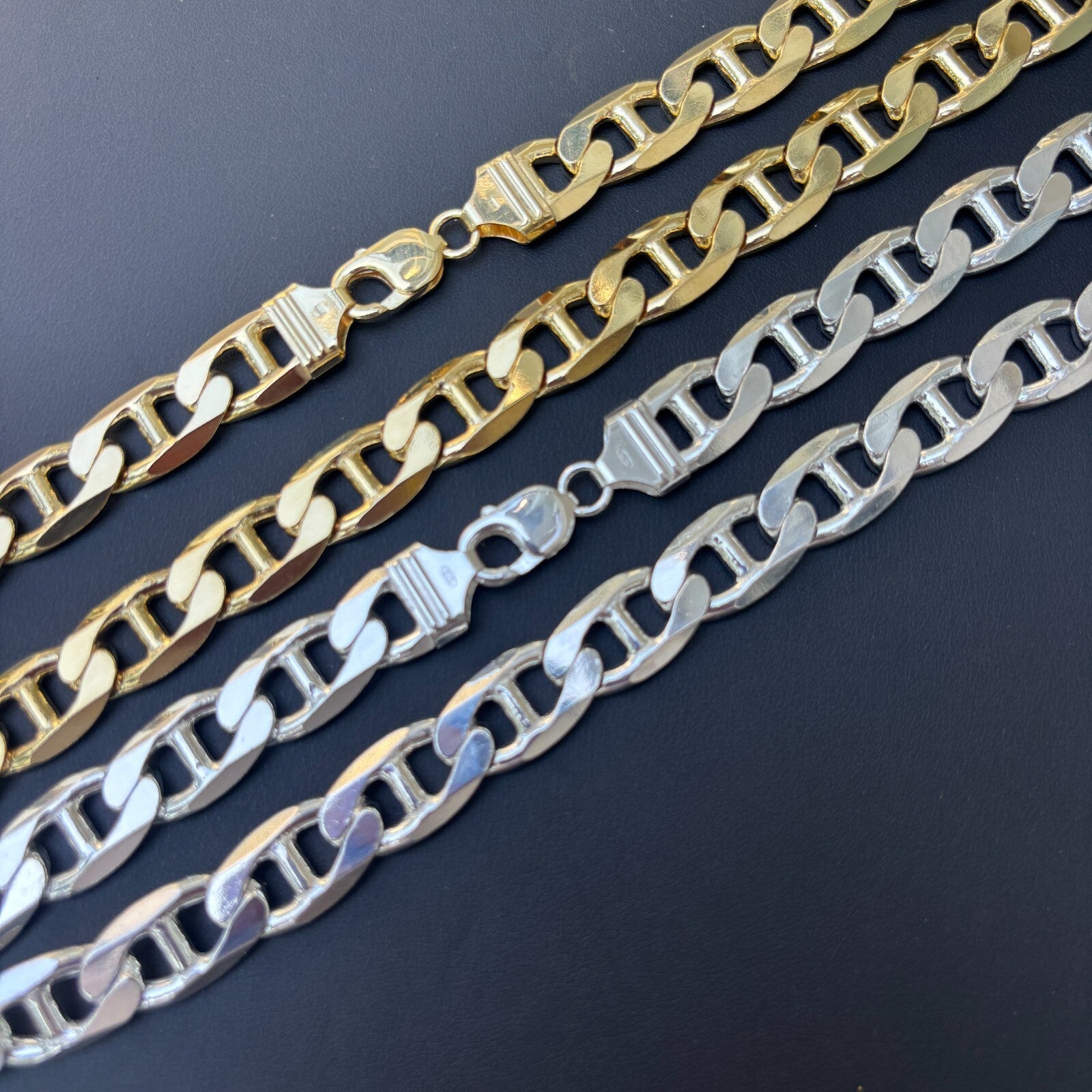 925 Sterling Silver 13mm Mariner Chain Necklace