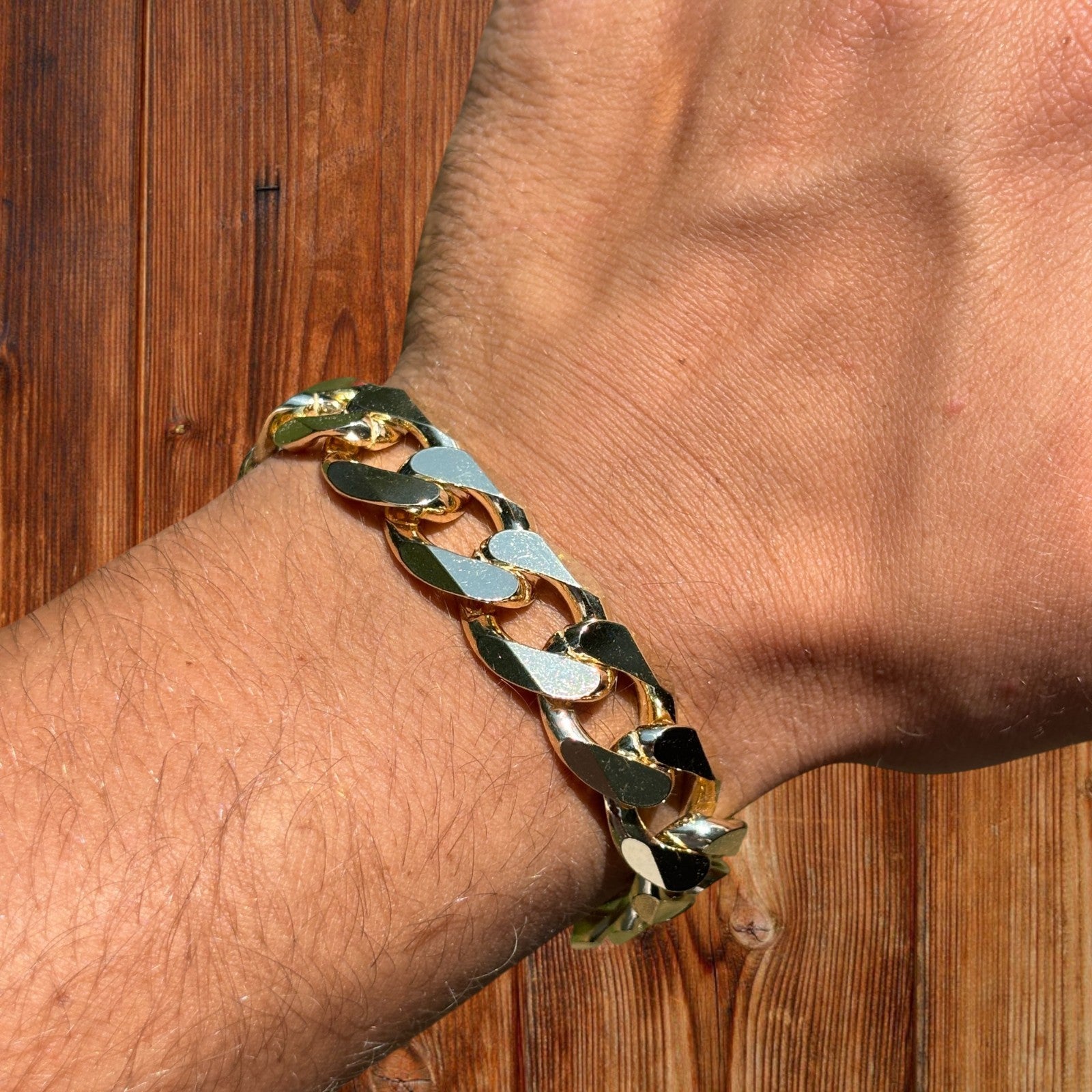 925 Sterling Silver 15mm Curb Bracelet