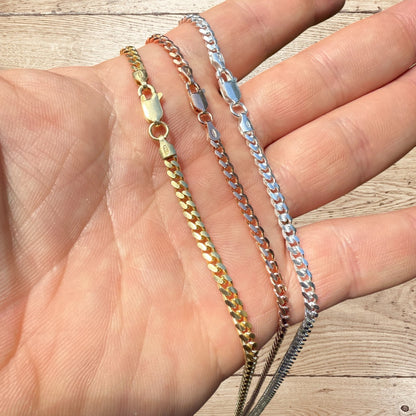 925 Sterling Silver 3.5mm Miami Cuban Chain Necklace