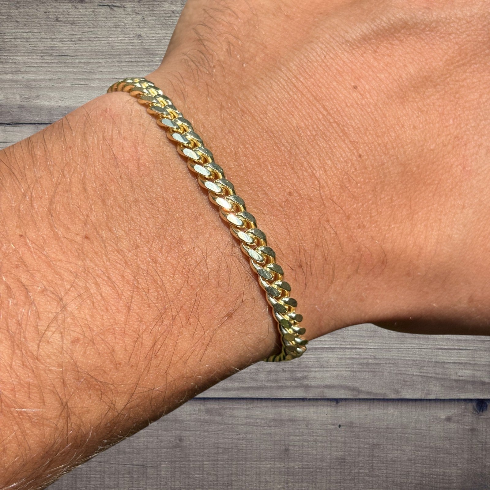 925 Sterling Silver 6mm Miami Cuban W. Box Clasp Bracelet