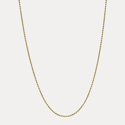 925 Sterling Silver 3mm Diamond Cut Rope Chain Necklace