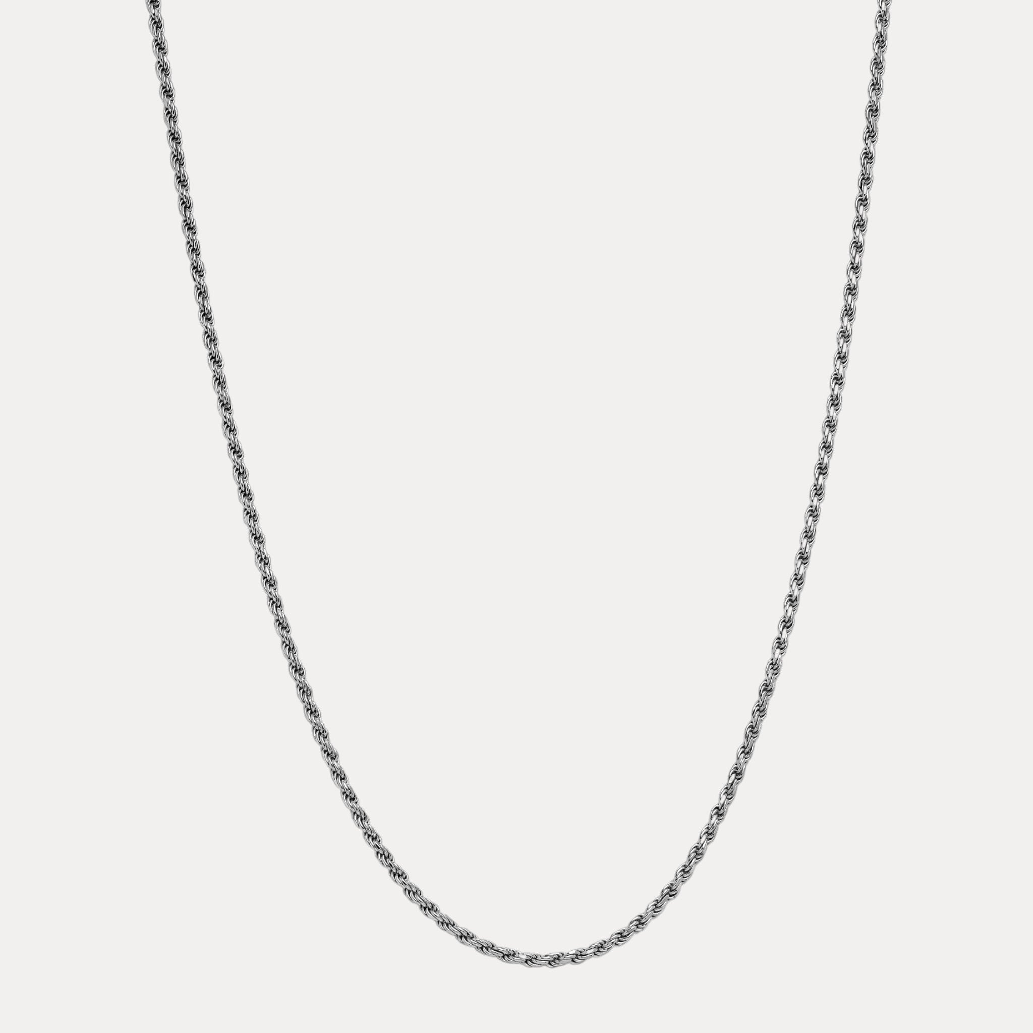 925 Sterling Silver 4mm Diamond Cut Rope Chain Necklace