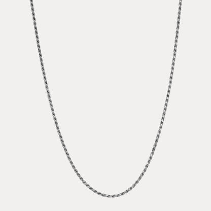 925 Sterling Silver 4mm Diamond Cut Rope Chain Necklace