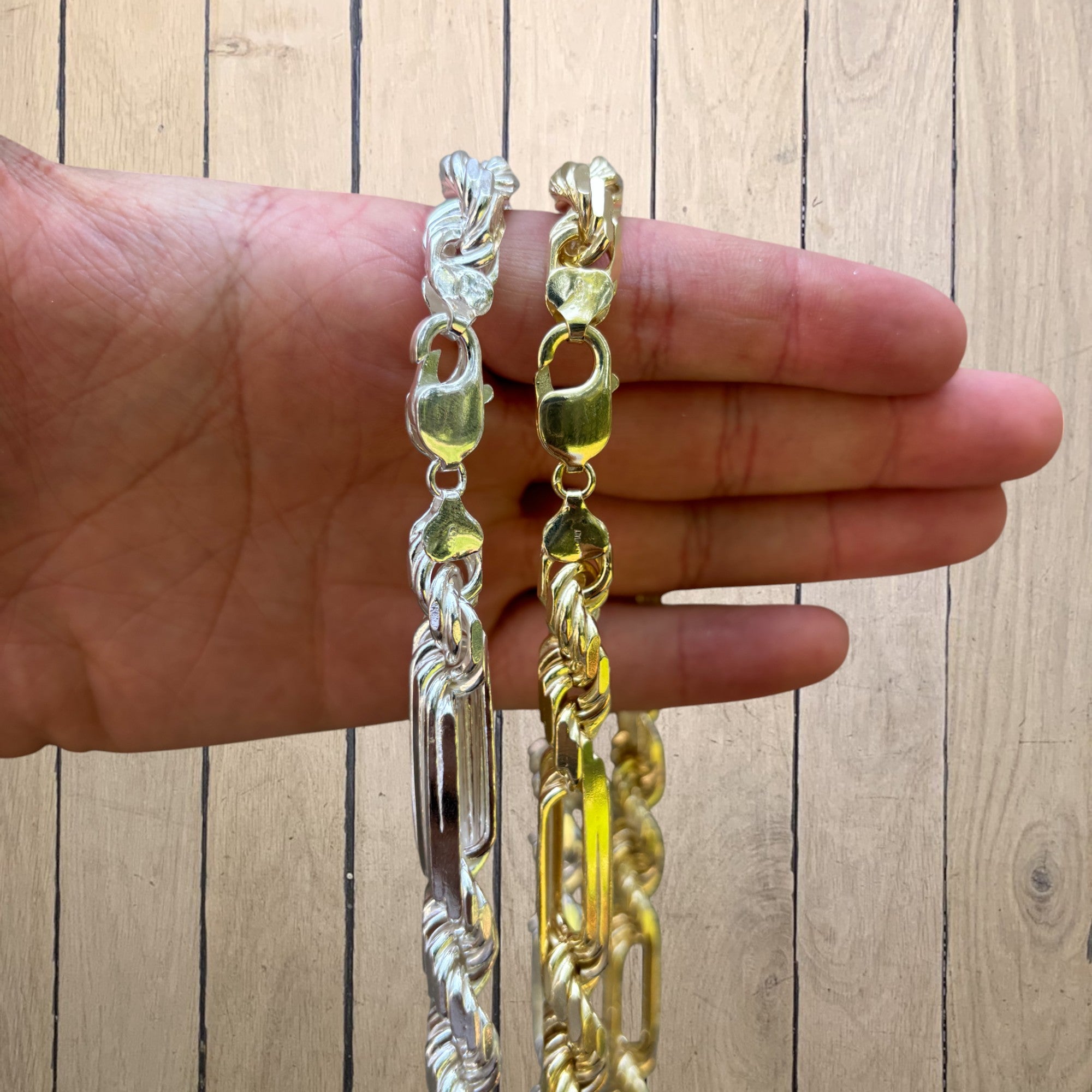 925 Sterling Silver 10mm Figarope Milano Chain Necklace