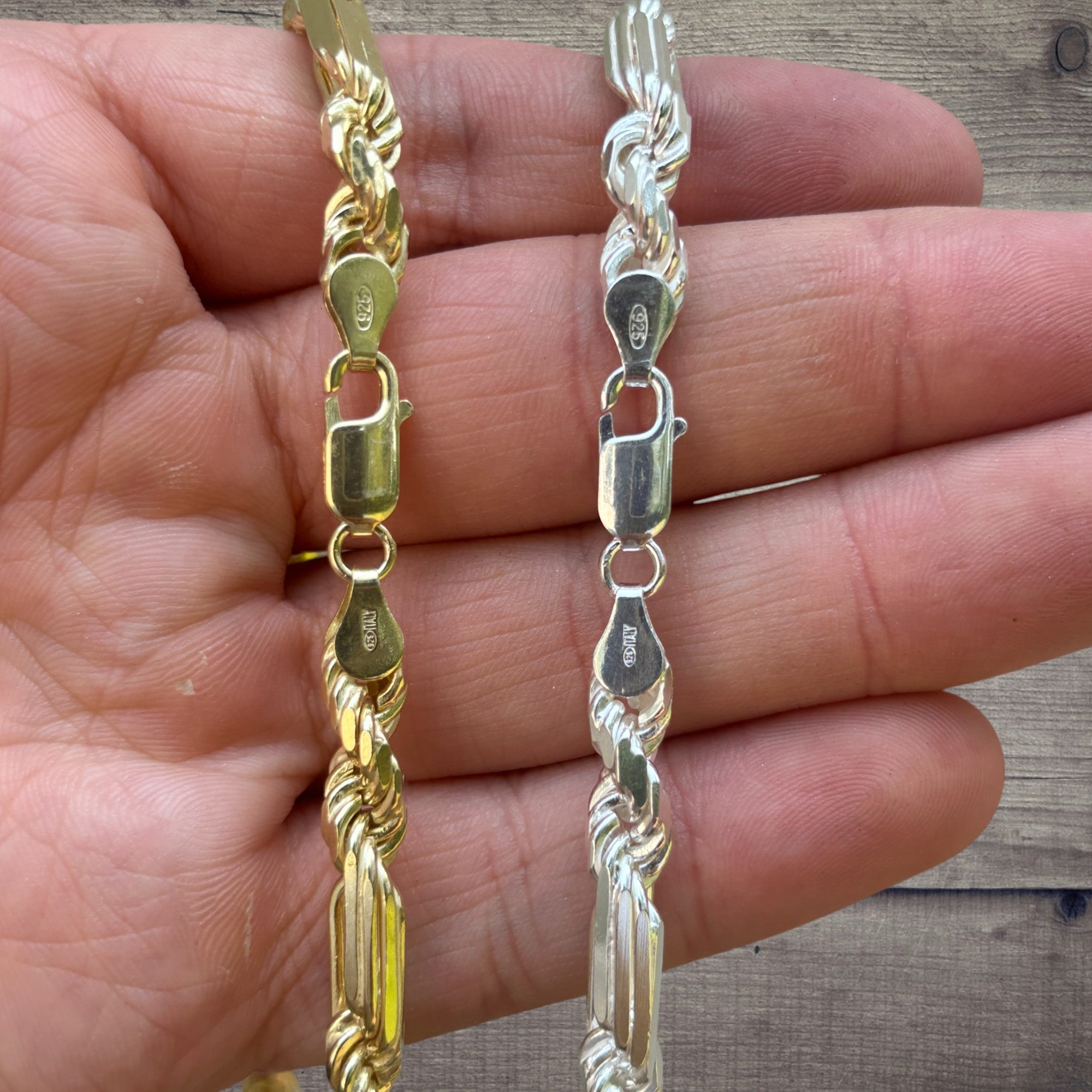 925 Sterling Silver 6mm Figarope Milano Chain Necklace