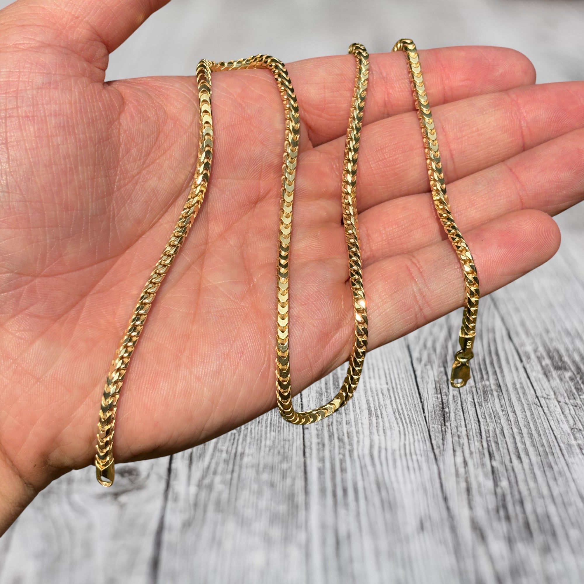 925 Sterling Silver 3mm Franco Chain Necklace