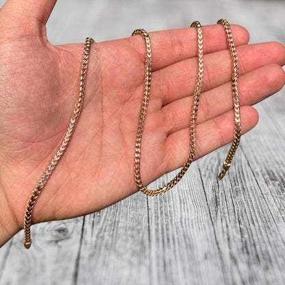 925 Sterling Silver 3mm Franco Chain Necklace