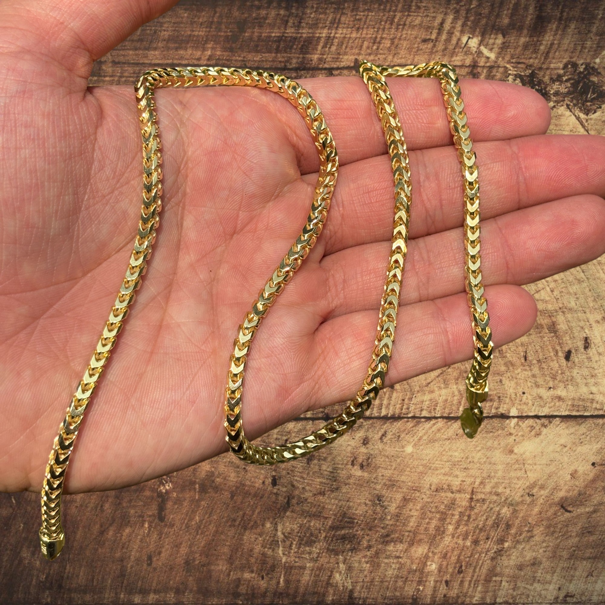 925 Sterling Silver 4mm Franco Chain Necklace