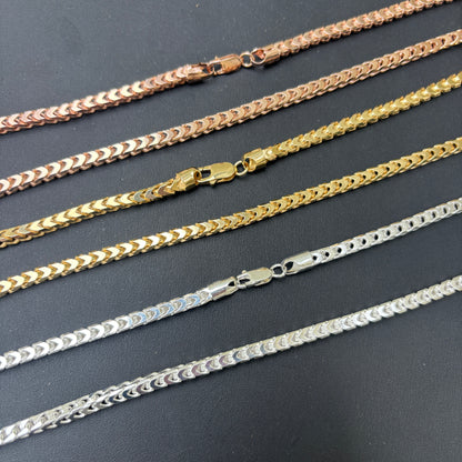 925 Sterling Silver 5mm Franco Chain Necklace