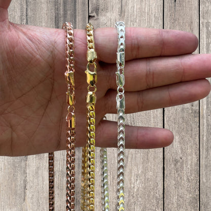 925 Sterling Silver 5mm Franco Chain Necklace