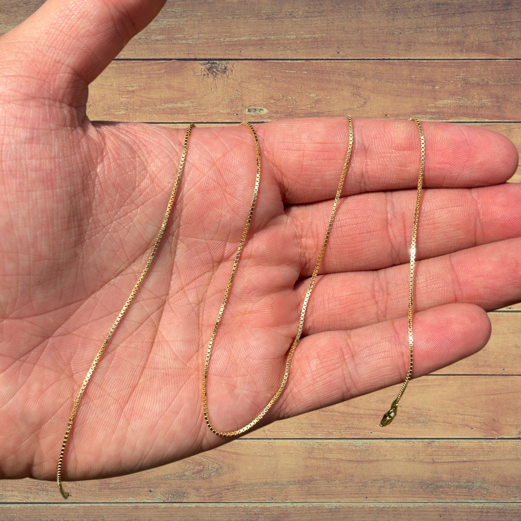 925 Sterling Silver 1mm Box Chain Necklace