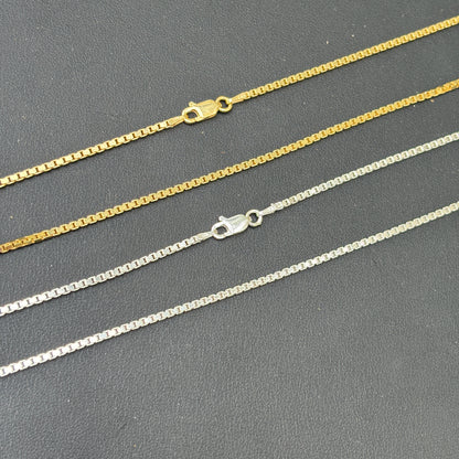 925 Sterling Silver 2mm Box Chain Necklace