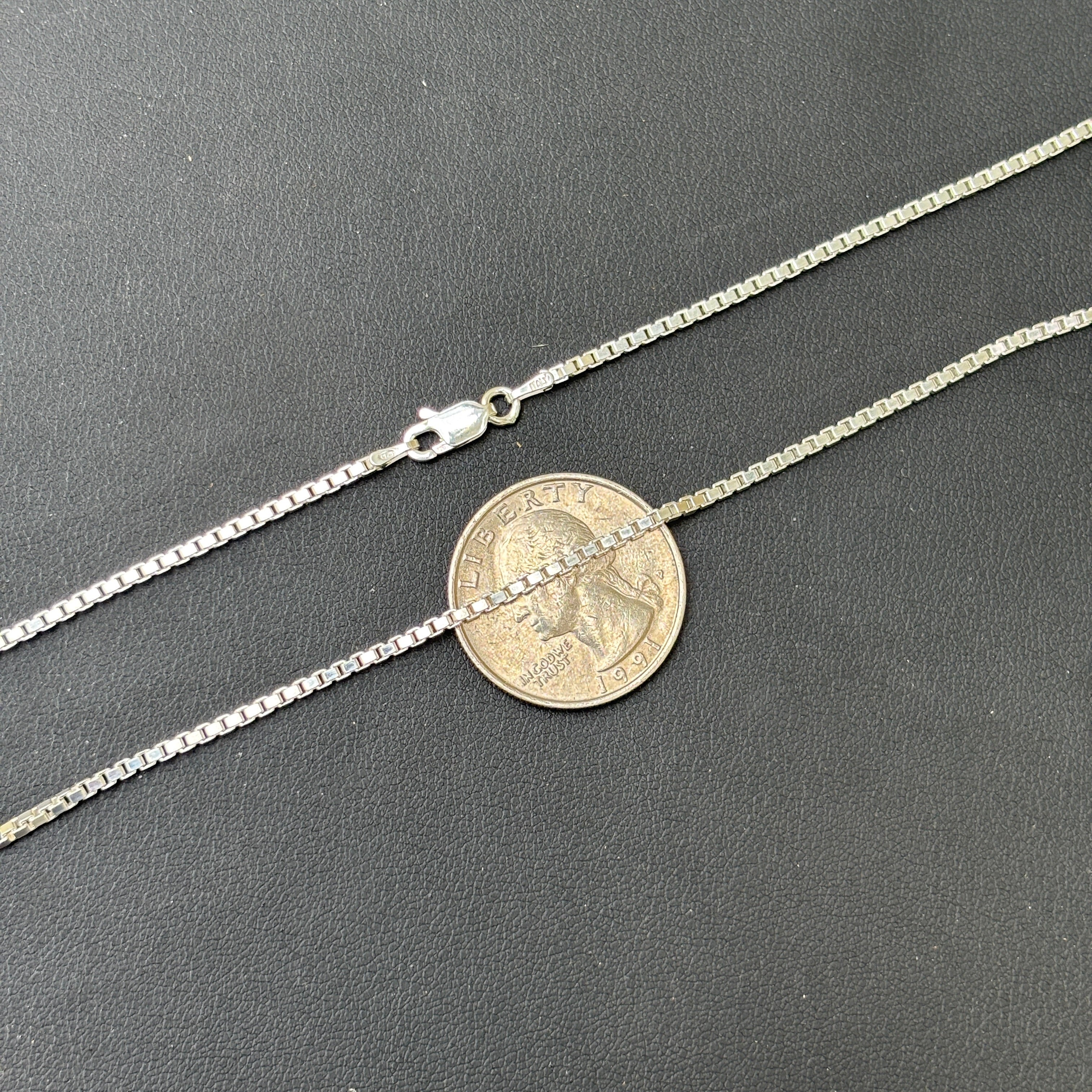 925 Sterling Silver 2mm Box Chain Necklace