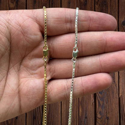 925 Sterling Silver 2mm Box Chain Necklace