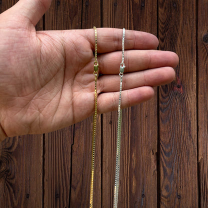 925 Sterling Silver 2mm Box Chain Necklace