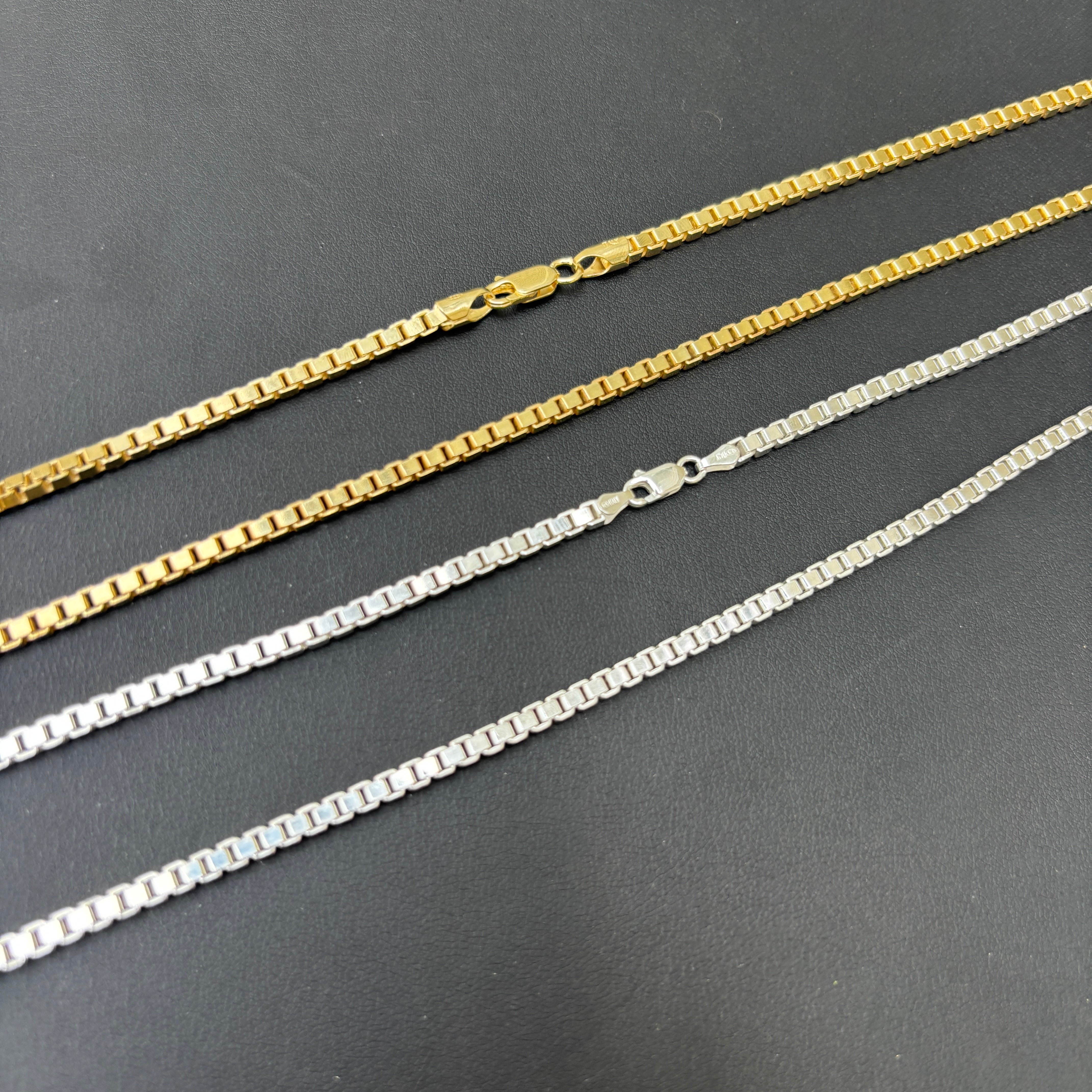 925 Sterling Silver 3mm Box Chain Necklace