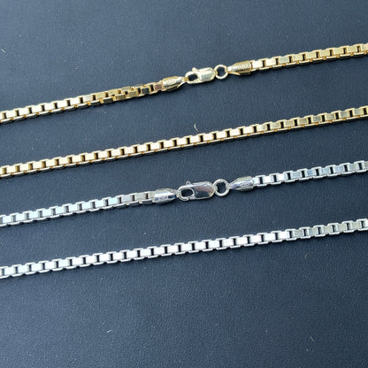 925 Sterling Silver 4mm Box Chain Necklace