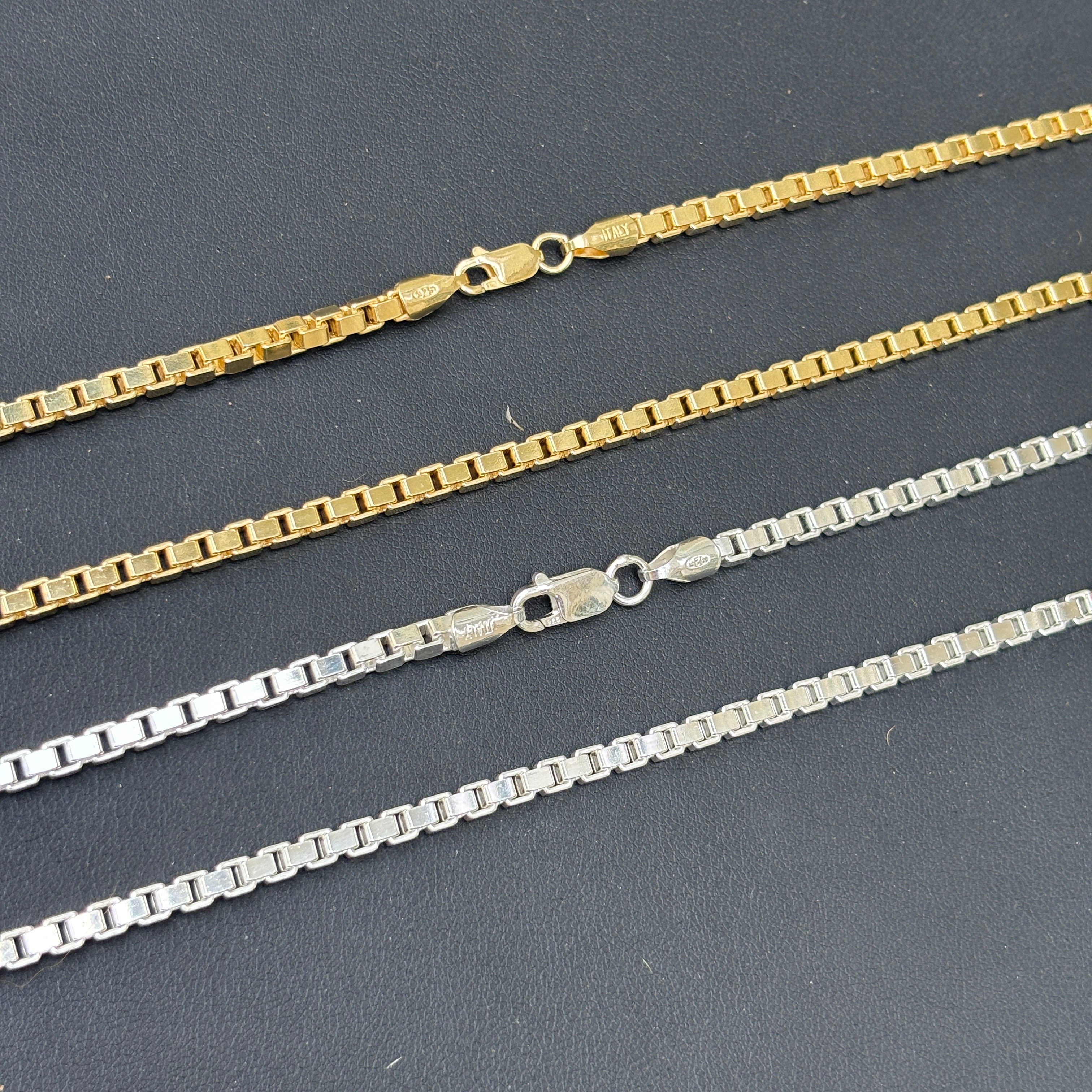 925 Sterling Silver 4mm Box Chain Necklace