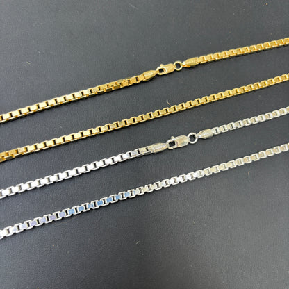925 Sterling Silver 4mm Box Chain Necklace