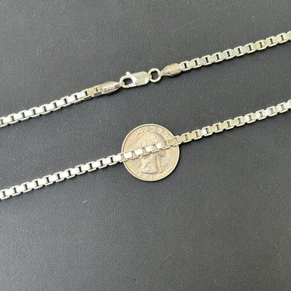 925 Sterling Silver 4mm Box Chain Necklace