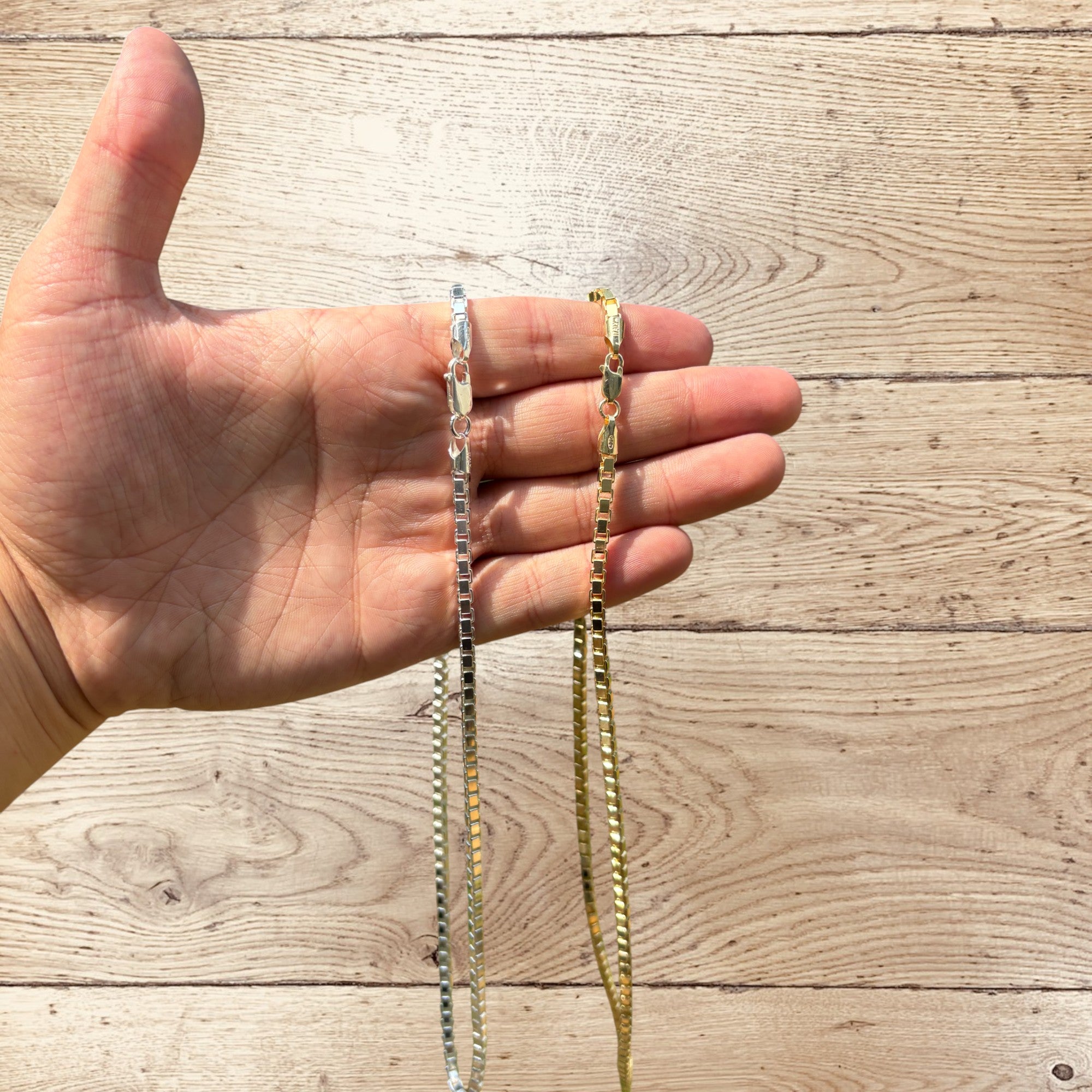 925 Sterling Silver 4mm Box Chain Necklace