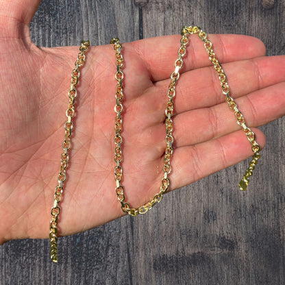 925 Sterling Silver 4mm Anchor Cable Chain Necklace