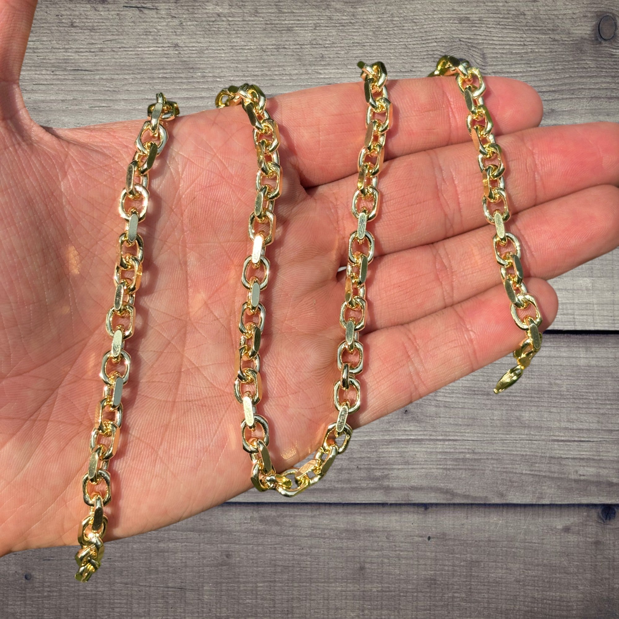 925 Sterling Silver 6mm Anchor Cable Chain Necklace