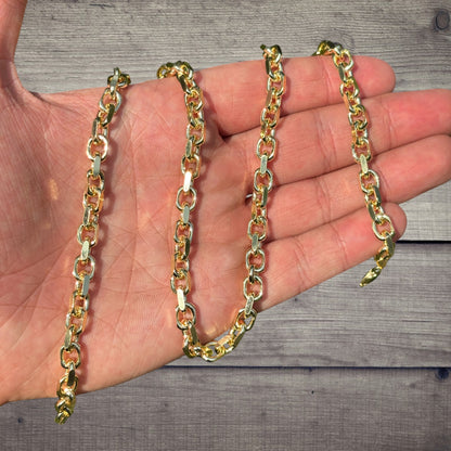 925 Sterling Silver 6mm Anchor Cable Chain Necklace